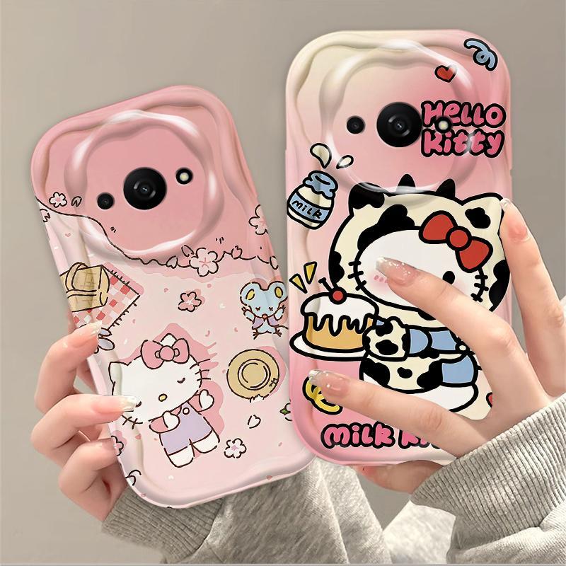 Thích hợp cho Redmi A3 / POCO C61 4G 3D Girls Soft TPU Cartoon Kitty Female Vỏ điện thoại chống sốc