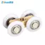 Nhỏ Tất Cả Đồng Mang Treo Bánh Xe Phòng Tắm Kính Trượt Cửa Theo Dõi Ròng Rọc Cửa Gỗ Bánh Xe Treo Bốn Gót Trượt Ròng Rọc 6.12 E9