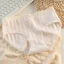 Quần lót Cotton nguyên chất dành cho nữ với họa tiết sọc đơn giản và nơ.
