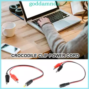Cáp nguồn GODD DC5 5x2 1mm có kẹp cá sấu Cáp nguồn nam nữ để sạc và kiểm tra pin 26cm