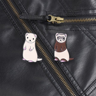Hoạt Hình Dễ Thương Ferret Men Trâm Sáng Tạo Và Thú Vị Động Vật Huy Hiệu Ba Lô Quần Áo Phụ Kiện Quà Tặng Cho Bạn Bè