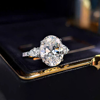 Người Mỹ Châu Âu Phong Cách Mới Mô Phỏng Moissanite Mở Nhẫn Nữ