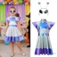 Trẻ Em Cô Gái Ngoài Hành Tinh Trang Phục Kim Loại Đầm Ăng Ten Băng Đô Và Kính Cầu Vồng Robot Cosplay Bộ Cho Tiệc Halloween