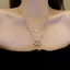 Shuling Thời Trang Hai Lớp Titan Vòng Cổ Sang Trọng Vòng Tròn Kim Cương Vòng Cổ Choker