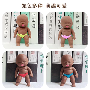 Đồ chơi giải nén Búp bê đen Búp bê lòng bàn tay Giảm lo âu Văn phòng Giải nén Dụng cụ tiện dụng Nhân viên văn phòng Trẻ em Quà tặng sáng tạo CS9F