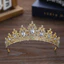 Cô Dâu Vương Miện Lớn Váy Cưới Phụ Kiện Pha Lê Vương Miện Sinh Nhật Mũ Đội Đầu 2JL3