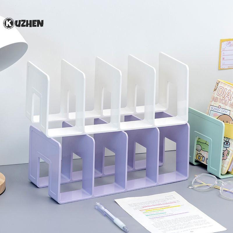 KUZHEN 4 Lưới Đa Năng Bookends Giá Để Sách Người Tổ Chức Giá Đỡ Để Bàn Kệ Sách Cho Sách Tạp Chí Tập Tin Vật Dụng Văn Phòng HOT