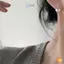 Bông tai nơ Zircon bạc dễ thương và tối giản dành cho nữ Thời trang hàng ngày Thiết yếu mới