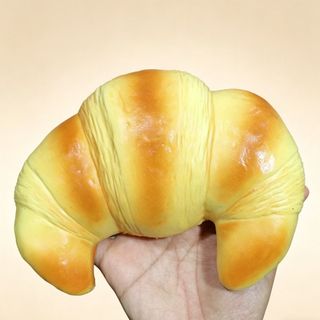 PENTAXZR Squishy Croissant, Làm dịu bánh mì tăng chậm Đồ chơi Squishy, Bàn tay dính thư giãn mềm mại Dễ thương Bánh Fidget giác quan siêu mềm dành cho trẻ em Người lớn