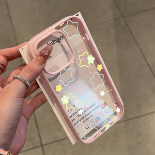 Thích Hợp Cho IPhone 16 15 14 13 12 11 Pro Max X XR XS Doodle stars Vỏ Điện Thoại Acrylic Vỏ Cứng Chất Lượng Cao LBK