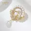 PNPIA- Thời Trang Micro Kẻ Sọc Zircon Giọt Nước Tròn Ngọc Trai Trâm Pin Cho Nữ Quần Áo Phụ Kiện