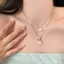 Mới Màu Hồng Nơ Vỏ Vòng Cổ Nữ Thiết Kế Niche Ngọt Xương Đòn Dây Xích Nhỏ Tinh Tế Phụ Kiện Bán Buôn