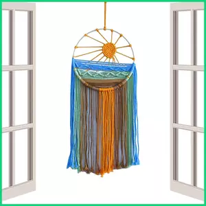 Boho Macrame Dream Catcher Bohemian Trang trí tường Tấm thảm Macrame Trang trí nhà cửa Dreamcatcher Bohemian Wall jiwvn