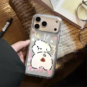 Dòng Puppy Ứng dụng iPhone 17/16P trường hợp điện thoại 15P xuyên qua 13/14 nổ