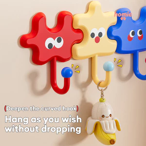 Móc treo đồ gia dụng Dopamine Puzzle, móc dán nhà bếp, quần áo, khăn tắm, phòng tắm.