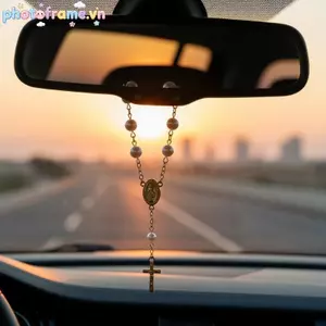 Khung Ảnh Kính Đính Hạt Dây Xích Mân Côi Vòng Tay Nữ Đức Tin Chữ Thập Quyến Rũ Trang Sức Quà Tặng Mặc Cho Các Bữa Tiệc Và Cầu Nguyện VN