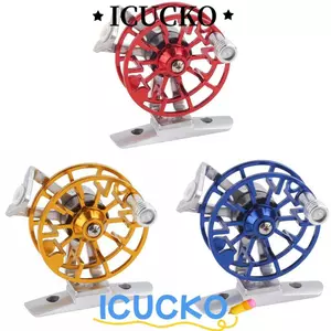 Bánh xe câu cá trên băng ICUCKO, Hợp kim nhôm FD50 Model Fly Fishing Reel, Di động siêu nhẹ Tay phải Tỷ lệ 1: 1 Tốc độ Câu cá Câu cá mùa đông