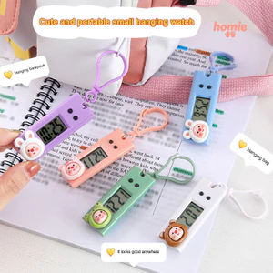 Đồng hồ bỏ túi mini hình hoạt hình dễ thương dành cho học sinh, đồng hồ bấm giờ điện tử cầm tay.