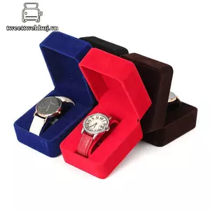 Nhíp Hộp Đồng Hồ Thời Trang Nhung Góc Tròn Đồng Hồ Thông Minh Clo Bảo Quản Phụ Kiện Trang Sức Kinh Doanh Pao Hộp VN