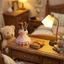Mô hình cảnh Bộ sưu tập phụ kiện trang điểm Nhà búp bê Hiển thị Bộ trang điểm Mini Giả vờ chơi
