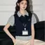 Áo thun ngắn tay cổ polo giả hai mảnh thiết kế phiên bản Hàn Quốc Slim-Fit Sli