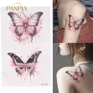 PNPIA- 1 Tấm Bướm Nhiều Màu Sắc Hình Xăm Tạm Thời Dành Cho Nữ Hình Xăm Giả Stier Người Lớn Mặt Tay Cơ Thể Nghệ Thuật Hình Xăm