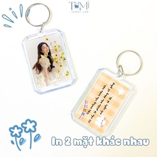 [IN THEO YÊU CẦU] Móc Khoá Thông Điệp In 2 Mặt Theo Yêu Cầu, Móc Khoá In Ảnh Kèm Lời Nhắn - chit