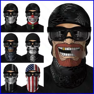 SQ3 Skull Balaclava Mặt nạ chống gió Chiến thuật Mũ đội đầu Khăn quàng cổ cần thiết cho thể thao ngoài trời QS3
