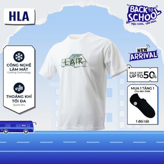 [GIẢM 50%] Áo Thun Nam HLA Ngắn Tay, Hoạ Tiết Logo Thêu LAIR Mềm Mịn, Thoáng Khí