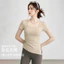 Yoga Mới Tay Ngắn Thể Thao Nữ Chạy Bộ Hẹp Bên Dây Rút Xếp Ly Quần Áo Tập Yoga Top