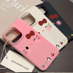 Ốp lưng iPhone họa tiết Hello Kitty họa tiết da mềm chống sốc cao cấp - iP X/XS/11/12/13/14/15/16/17/Plus/Pro/Max/Air