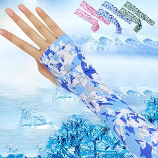 (1 đôi) Còng băng ngụy trang dành cho nam/nữ, chống nắng, chống tia cực tím, còng thoáng khí