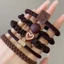 Bộ dây buộc tóc mặt cười 5 / 10 CÁI Scrunchies trang trí dễ thương