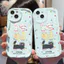 Ốp lưng tương thích cho iPhone 17 Air 16 15 14 13 12 11 Pro X XR XS Max SE 2020 6 7 8 Plus Kem gợn sóng cong cạnh Motif Mèo dễ thương NYK320
