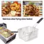 Giỏ lưới chiên GILL, Chiên có thể treo vuông, Bộ lọc thép không gỉ dung tích lớn bền bỉ cho khoai tây chiên gà rán