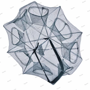 Bẫy Câu Cá PYCOU, Lồng Đúc Tay 72 * 35cm Có Thể Gập Lại, Bền 65 * 24cm 8 Lỗ 16 Hooles Câu Cá Hồ Câu Cá