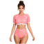 Nyeemya Nữ Chống Thấm Nước Vinyl Thích Ứng Đồ Bơi Tay Ngắn Crop Top Và Móc Và Vòng Dây Buộc Ở Bên Cạnh Tã Bao Quần Short Nhu Cầu Đặc Biệt Quần Áo