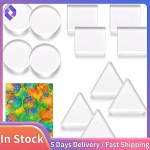 12 Gói 3 Inch Có Thể Tái Sử Dụng Gel In Hình Đơn In Đồ Dùng Để Làm Thẻ, Vuông, Tam Giác