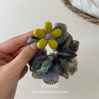 Yoing / Phiên bản Hàn Quốc Monet Smudge Sweet Sccrunchy Hair Tie Mũ đội đầu