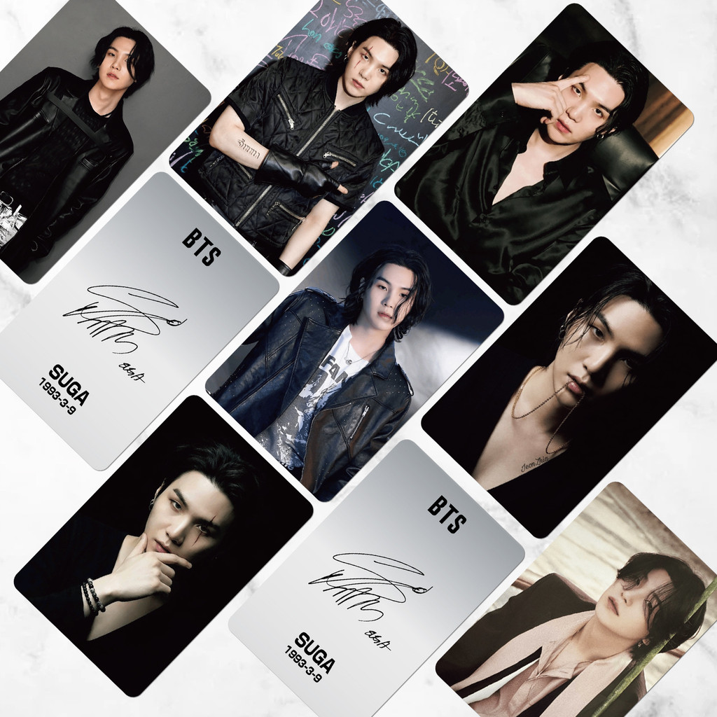 LINXX 55 Chiếc BTS SUGA Lomo Cards Kpop Boy Group Idol Photocard Set Bộ sưu tập quạt Hàng hóa Lễ hội Quà tặng Bộ sưu tập Thẻ ảnh