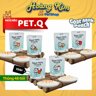 [ Thùng ] Pate Cho Mèo PetQ Sữa Dê Cao Cấp 70g - 50% Thịt 50% Sữa Dê Cho Mọi Lứa Tuổi