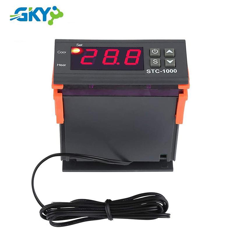 GKY LED Chất Lượng Đa Năng Kỹ Thuật Số STC-1000 Bộ Điều Khiển Nhiệt Độ DC12V DC24V AC110-220V Bộ Điều Khiển GKY
