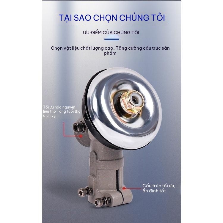 Đầu Bò Máy Cắt Cỏ 26/28mm 4/7/9 Răng Đơn Tai Hộp Số Đầu Máy Cắt Cỏ Thay Thế Bền Chắc