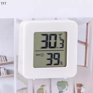 (FTT) Nhiệt kế điện tử kỹ thuật số nhiệt kế trong nhà Mini Nhiệt kế ẩm kế ướt khô phòng bé treo tường nhiệt độ phòng mới