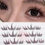 Lông mi giả cá nhân màu đỏ đậm 3D Cụm mi mở rộng C Curl DIY Trang điểm