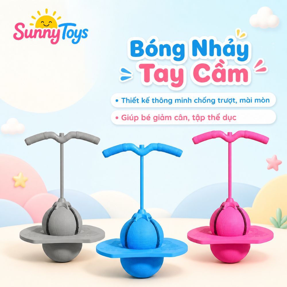 Bóng Nhảy Tăng Chiều Cao SunnyToys Cho Bé - Đồ Chơi Vận Động, Bé Nhảy Cao Vui Nhộn