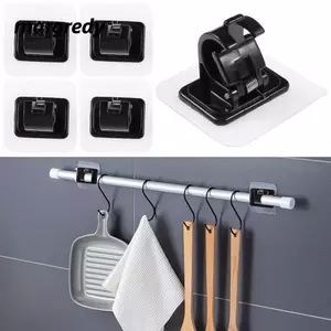 MARGREDY Thanh Treo Kẹp Tổ Chức Miễn Phí Đấm Nhà Bếp Mạnh Mẽ Tự Dính Rèm Thanh Giá Đỡ