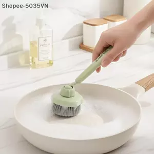 {AKIN} Bàn chải bát đĩa tiện dụng Góc có thể điều chỉnh cho nồi Chảo Món ăn Tay cầm chống trượt Vệ sinh sâu cho nhà bếp {a}