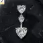 < YEI > Hình Trái Tim Zircon Series Tòn Ten Bụng Nhẫn Thép Không Gỉ Pha Lê Trái Tim Bụng Rốn Xuyên Nombril Trang Sức Mới