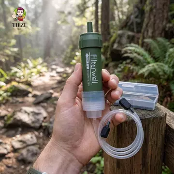 Bộ lọc nước TIEZI, Máy lọc ống hút Máy lọc nước Mini Ống hút, Sinh tồn ngoài trời TUP Di động Uống nước uống trực tiếp Ống hút đi bộ đường dài